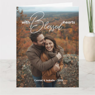 Vouwbare Thanksgiving Kaart, Elegante Lettertypogr Bedankkaart