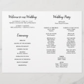 Vouwbare Trouwprogramma Brochure Met Foto (Achterkant)