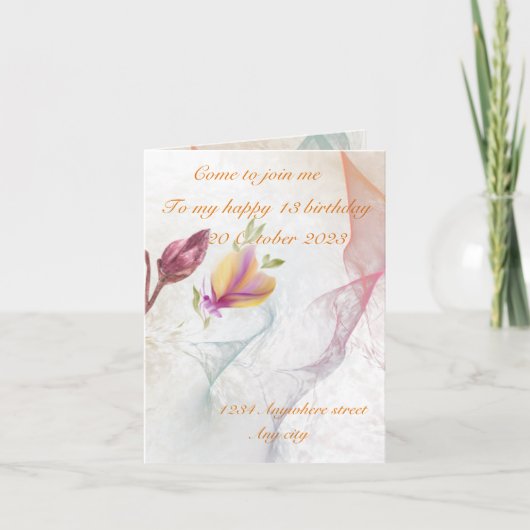 Vouwbare uitnodiging  (Voorkant)