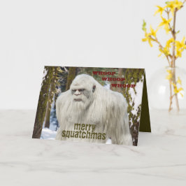 Vouwbare wenskaart bigfoot,sasquatch,sasquatchen kaart