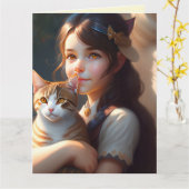 Vouwbare wenskaart kaart (Gele Bloem)