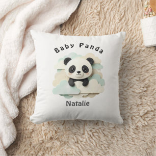 Vouwde Baby Panda Mooie Origami Kussen