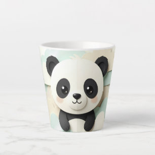 Vouwde Baby Panda Mooie Origami Latte Mok