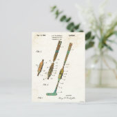 VOUWEND het OCTROOI van de GOLFCLUB - Briefkaarten (Staand voorkant)