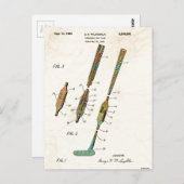 VOUWEND het OCTROOI van de GOLFCLUB - Briefkaarten (Voorkant / Achterkant)