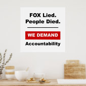 VOUWGELD. Mensen stierven. Poster (Keuken)