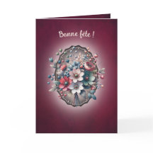 Vouwkaart, frambozen magnolia