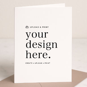 Vouwkaart Verticaal Ontwerp Upload 5x7 Budget Kaart