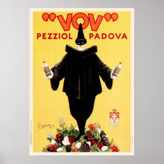 VOV PEZZIOL PADOVA Italië Liquor Cappiello Art Dec Poster
