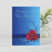 Vow invitation de renouveau avec une rose rouge d' (Debout devant)