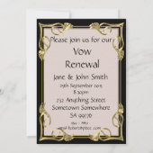 Vow invitation de renouveau avec une rose rouge d' (Dos)