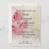 Vow invitation de renouveau avec une rose rouge d' (Dos)