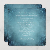 Vow Renewal- blauwgroen floraalvignetontwerp Kaart (Voorkant / Achterkant)