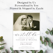 Vow Renewal Invitation Photo Elegant Nous Faisons