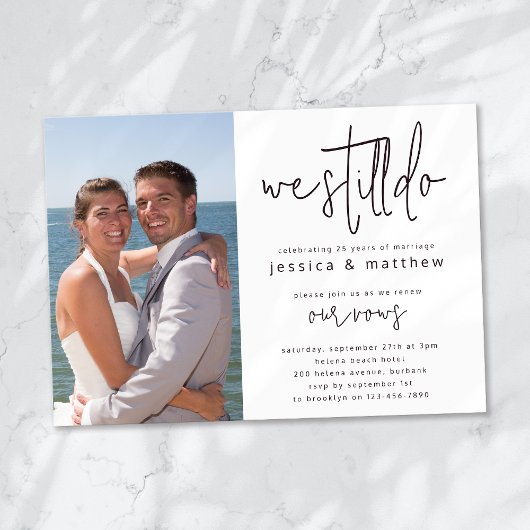 Vow Renewal Invitation Photo Nous Continuons À Fai