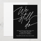 Vow Renewal Invitations Script simple (Devant / Derrière)