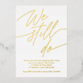 Vow Renewal Invitations Simple Gold Foil (Recto)
