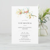 Vow Renouvellement Anniversaire Invitations Floral (Debout devant)