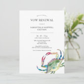 Vow Renouvellement Anniversaire Invitations Plage (Debout devant)