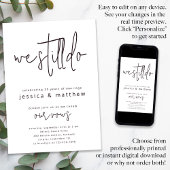 Vow Renouvellement Invitation Moderne Nous Le Fais