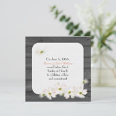 vow vernieuwing - zwart hout met zachte bloemetjes kaart (Staand voorkant)