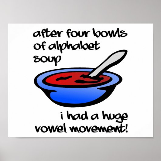 Vowel Movement Funny Poster (Voorkant)