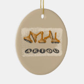 Vowels AEIOU Engelse taal Keramisch Ornament (Rechts)