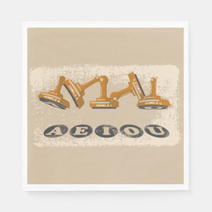 Vowels AEIOU Engelse taal Servet