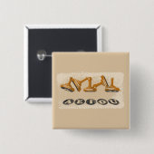 Vowels AEIOU Engelse taal Vierkante Button 5,1 Cm (Voorkant /achterkant)