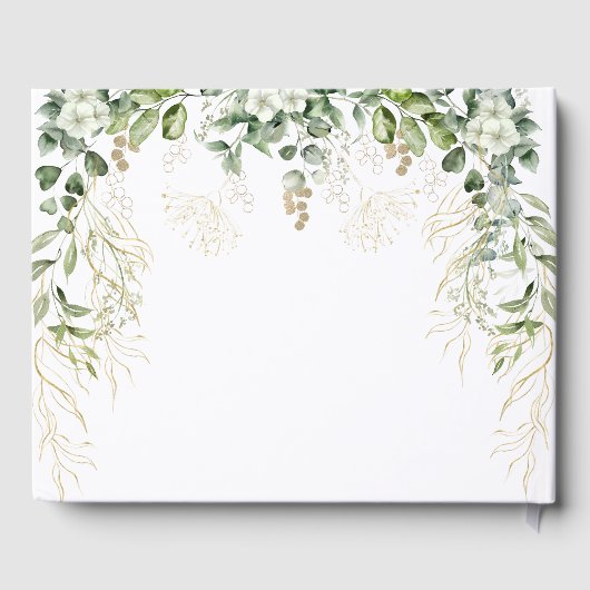 Vows d'or : Un livre d'hôtes Mariage botanique (Verso)