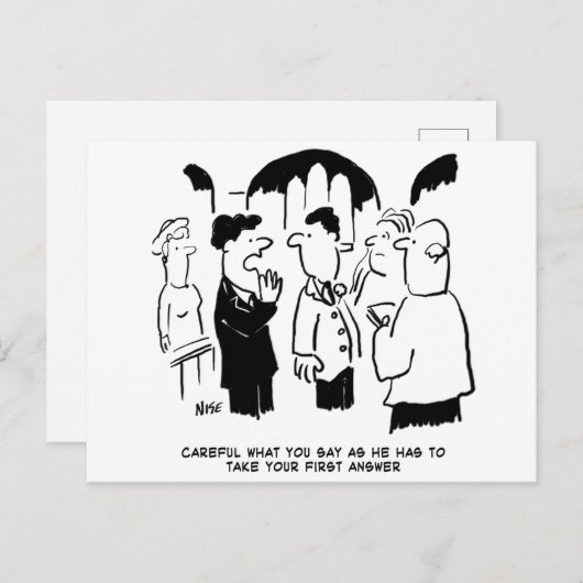 Vows mariages - Prendre la première réponse Carte  (Devant / Derrière)