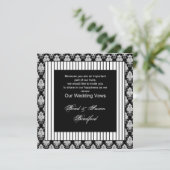 Vows mariages renouvelés - Invitation - Blanc Noir (Debout devant)