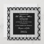 Vows mariages renouvelés - Invitation - Blanc Noir (Dos)