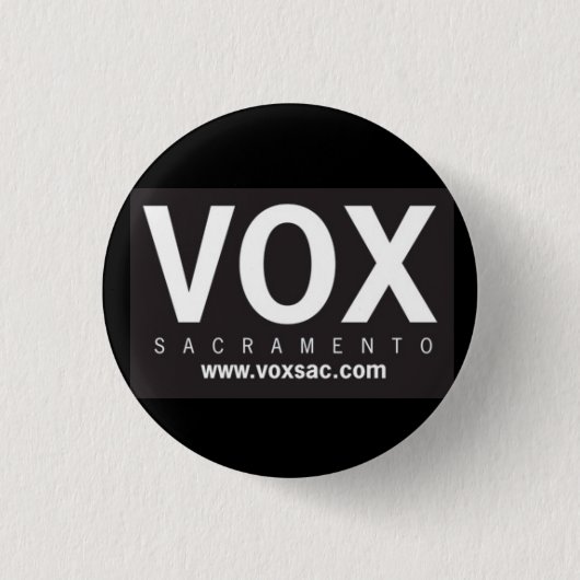 VOX_LogoBLK_HR Ronde Button 3,2 Cm (Voorkant)
