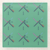 VOX-luchthaventapijt | A Waardevolle ruggengraat Glazen Onderzetter (Voorkant)