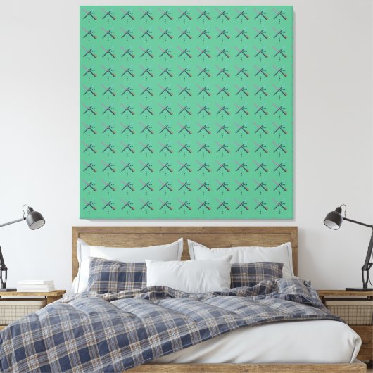 VOX-luchthaventapijt Canvas Afdruk (Insitu (Slaapkamer))