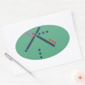 VOX-luchthaventapijt Ovale Sticker (Envelop)