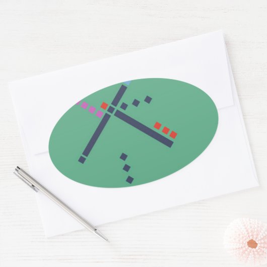 VOX-luchthaventapijt Ovale Sticker (Envelop)