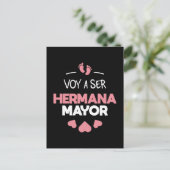 Voy a ser hermana mayor briefkaart (Staand voorkant)