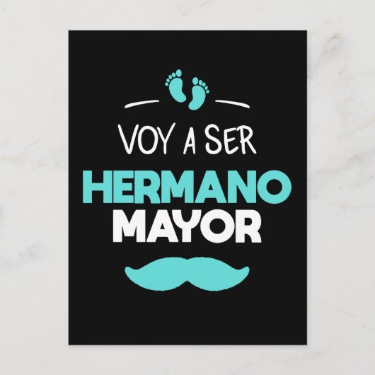 Voy a ser hermano mayor briefkaart (Voorkant)