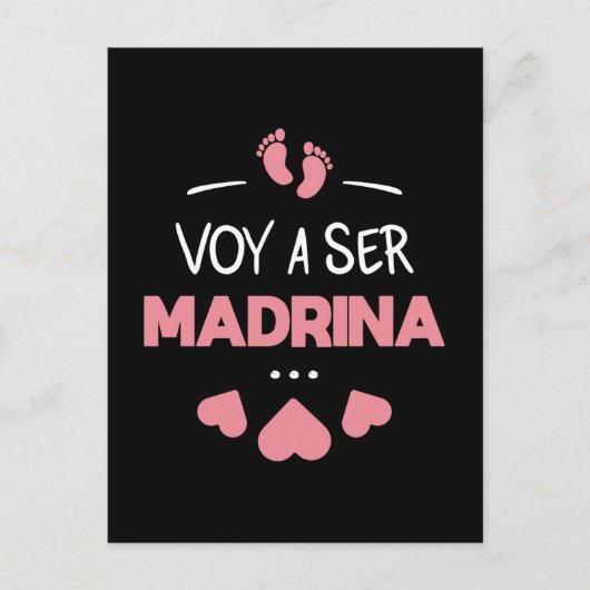 Voy a ser madrina briefkaart (Voorkant)