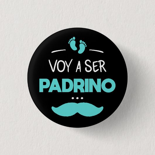 Voy a ser padrino ronde button 3,2 cm (Voorkant)