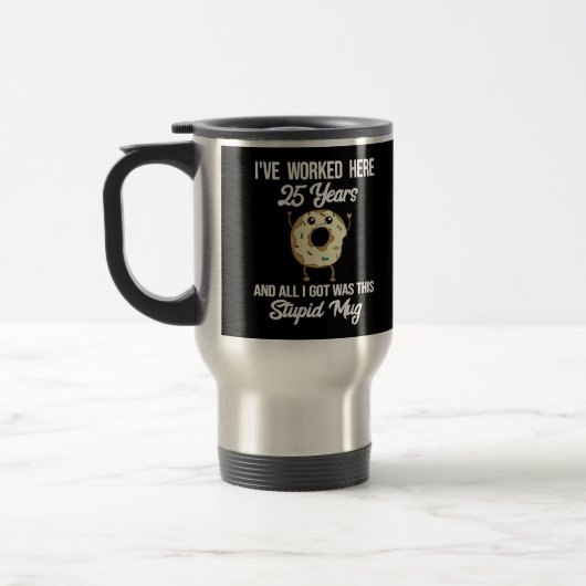 Voyage 25 Anniversaire de travail Appréciation Mug (Gauche)