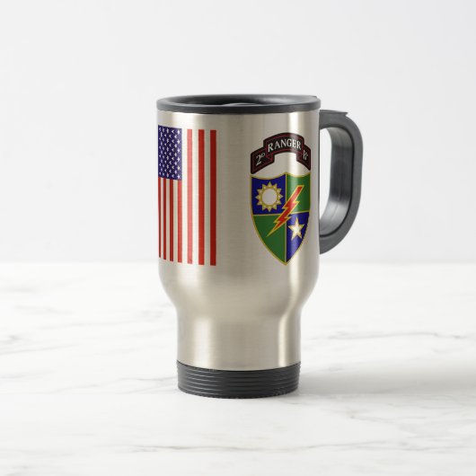 Voyage 2e Bataillon - 75e Régiment de Rangers Travel Mug (Devant droit)