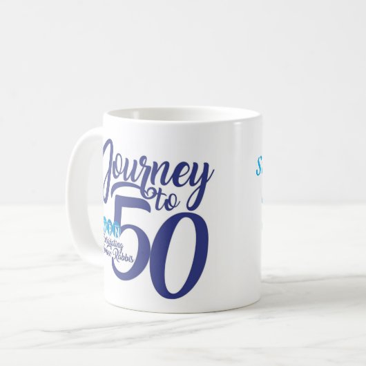 Voyage à 50 Café Mug (Devant gauche)