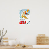 Voyage à Cuba affiche de voyage vintage (Cuisine)