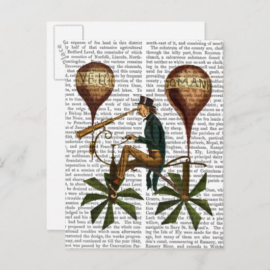 Voyage A La Lune Hot Air-ballon Briefkaart (Voorkant / Achterkant)