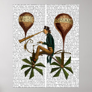 Voyage A La Lune Hot Air-ballon Poster