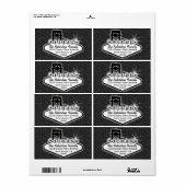 VOYAGE À Las Vegas AVEC Étiquette de adresse étoil (Feuille entière)