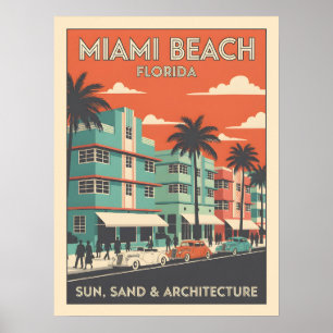 Voyage à Miami Beach Floride Art Déco Vintage